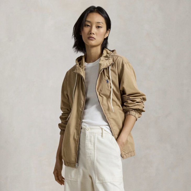 POLO RALPH LAUREN WOMEN TWILL HOODED JACKET