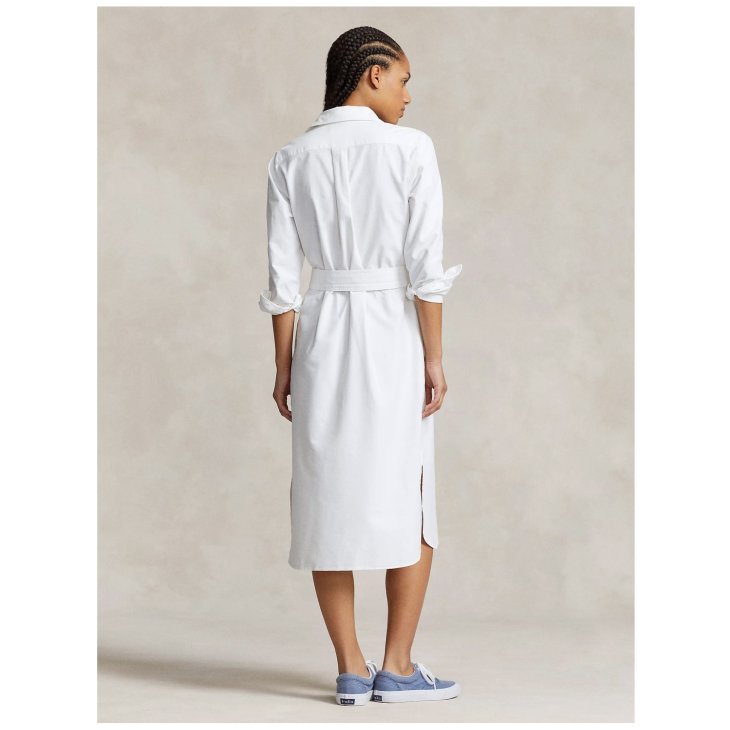 POLO RALPH LAUREN BELTED COTTON OXFORD SHIRTDRESS