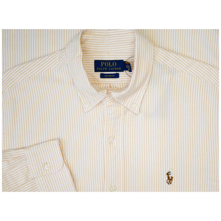 POLO RALPH LAUREN CUSTOM FIT STRIPED OXFORD SHIRT