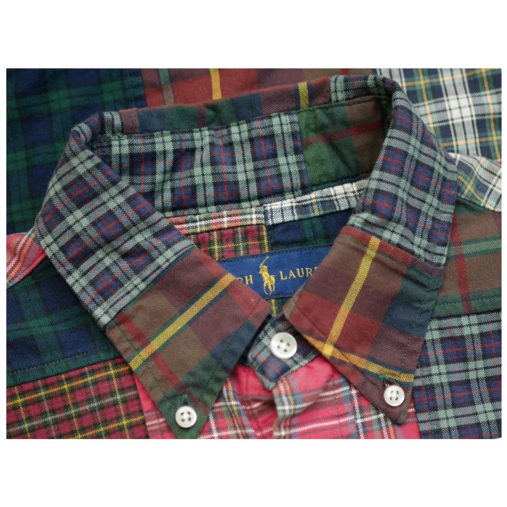 POLO RALPH LAUREN CLASSIC FIT PATCHWORK MADRAS SHIRT