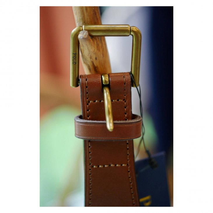 POLO RALPH LAUREN FOX-OVERLAY WEBBED BELT