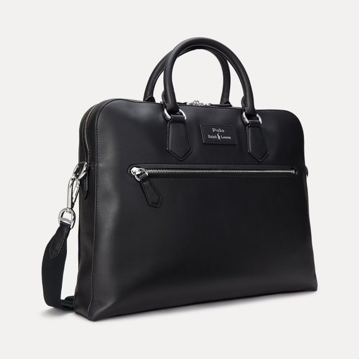 POLO RALPH LAUREN SMOOTH LEATHER COMMUTER BAG