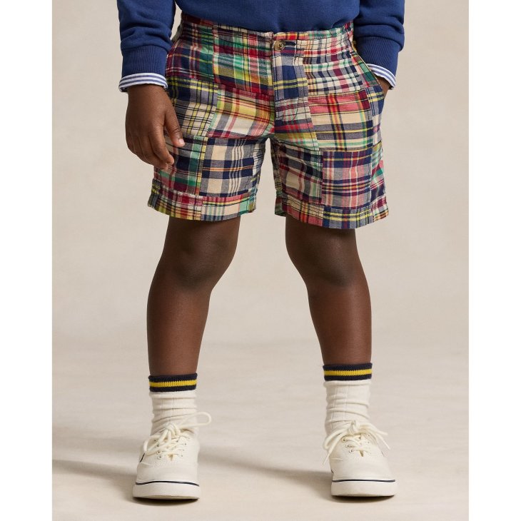 POLO RALPH LAUREN KIDS POLO PREPSTER COTTON MADRAS SHORT