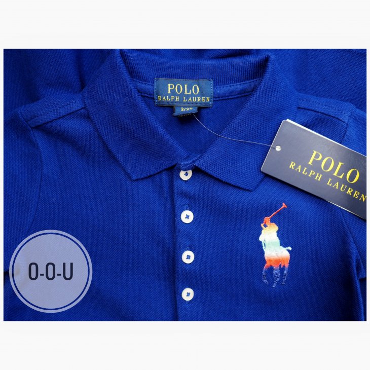 POLO RALPH LAUREN KIDS BIG PONY COTTON MESH POLO DRESS