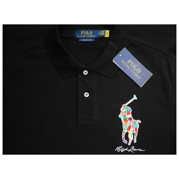 POLO RALPH LAUREN CUSTOM SLIM FIT BIG PONY MESH POLO SHIRT