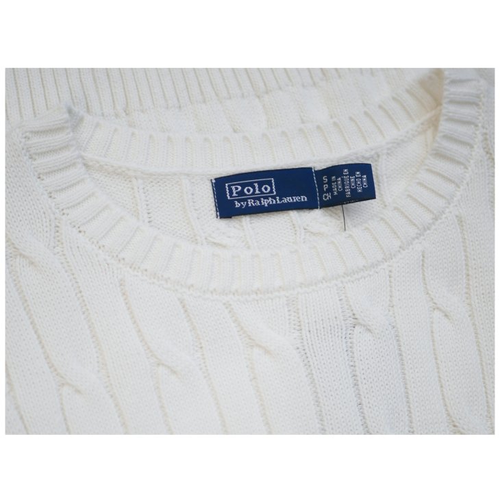 POLO RALPH LAUREN WOMEN COTTON CABLE SHORT SLEEVE JUMPER