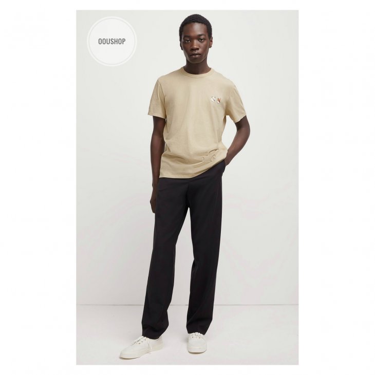 MAISON KITSUNE TEE-SHIRT DOUBLE FOX HEAD PATCH