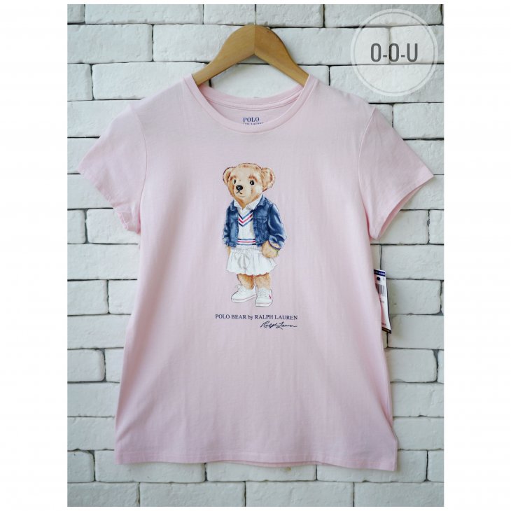 POLO RALPH LAUREN GIRLS POLO BEAR COTTON T-SHIRT