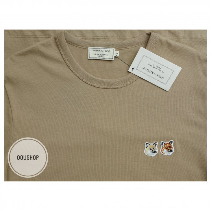 MAISON KITSUNE TEE-SHIRT DOUBLE FOX HEAD PATCH