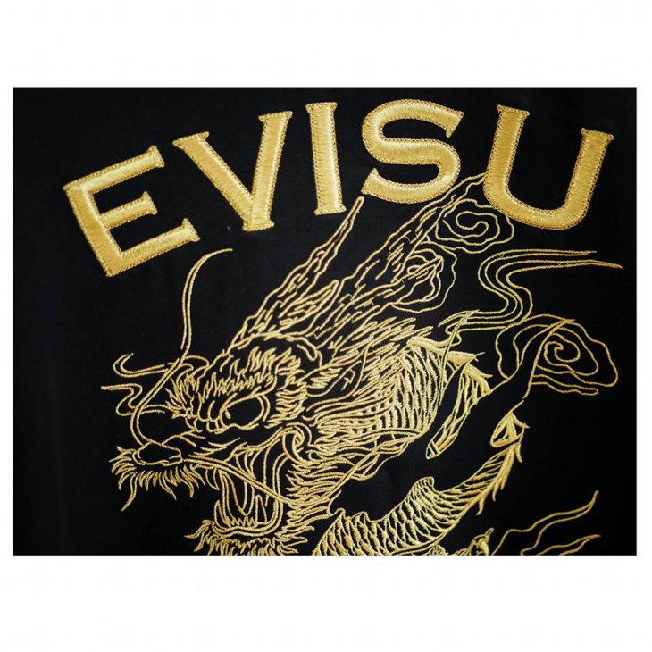 EVISU DRAGON AND LOGO EMBROIDERED SWEATSHIRT