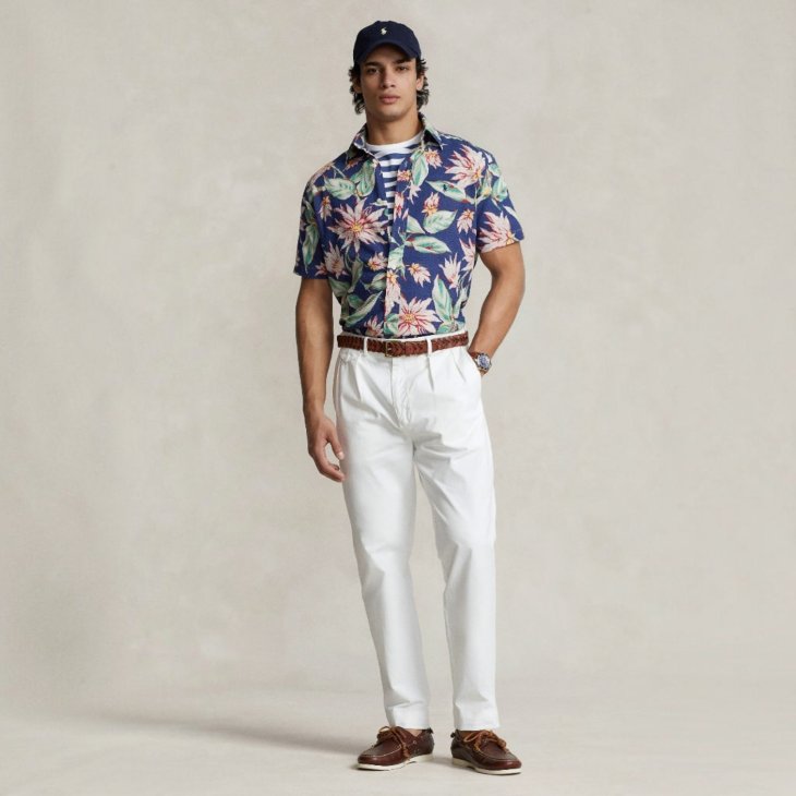 POLO RALPH LAUREN CLASSIC FIT FLORAL SEERSUCKER SHIRT