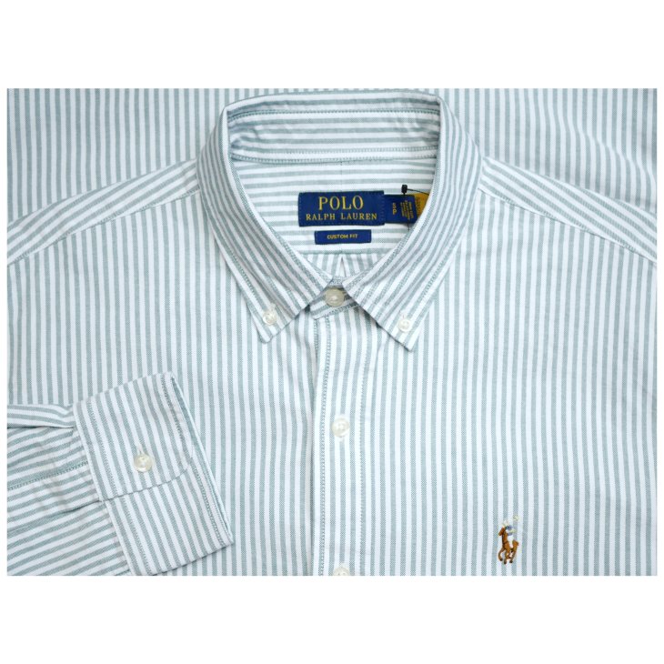 POLO RALPH LAUREN CUSTOM FIT STRIPED OXFORD SHIRT