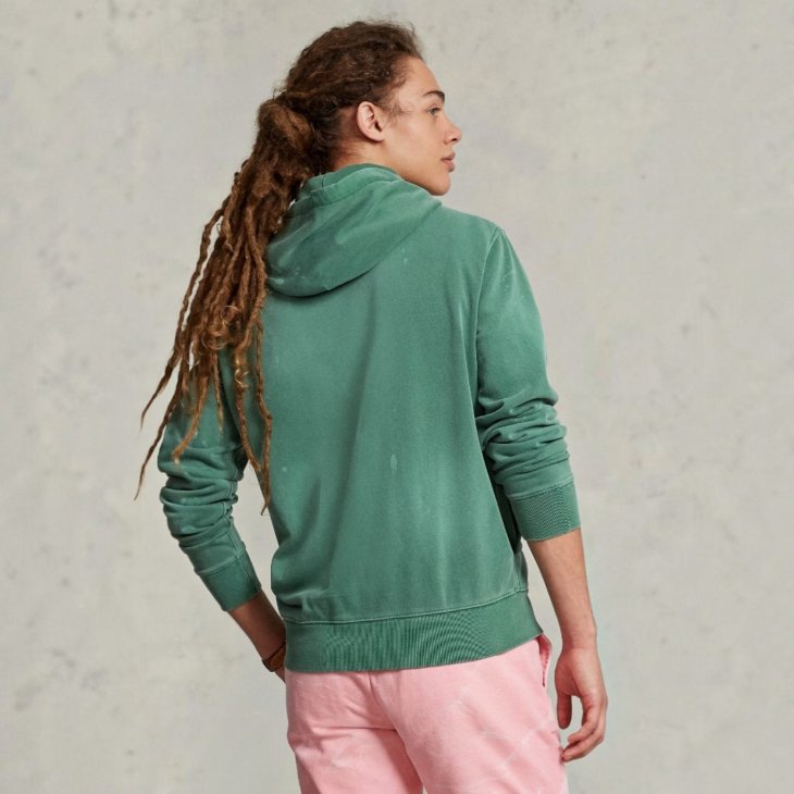 POLO RALPH LAUREN EMBROIDERED FLEECE GRAPHIC HOODIE