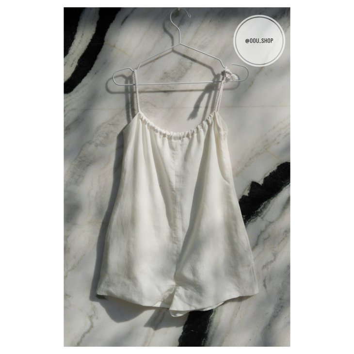 CORD LINEN SHORT JUMPSUIT