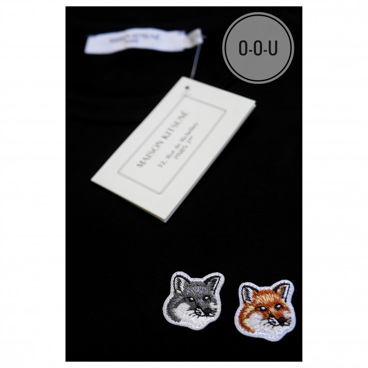 MAISON KITSUNE TEE-SHIRT DOUBLE FOX HEAD PATCH