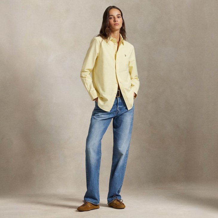 POLO RALPH LAUREN WOMEN SLIM FIT COTTON OXFORD SHIRT