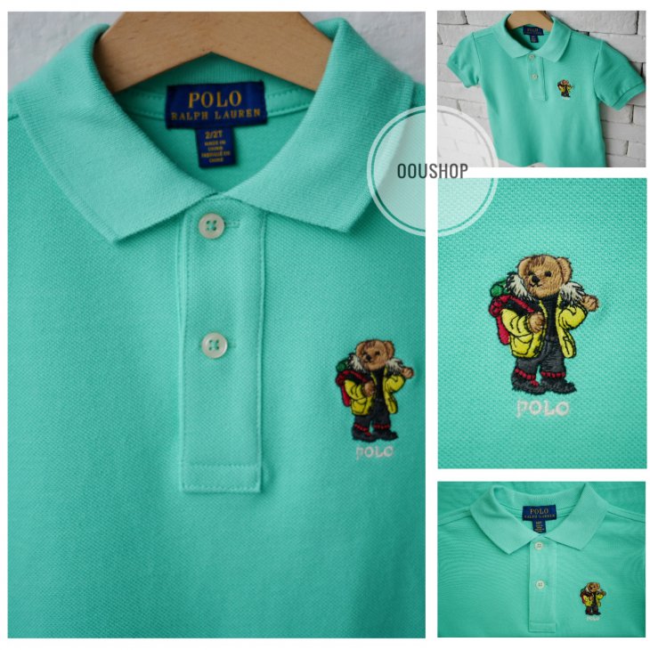 POLO RALPH LAUREN POLO BEAR KIDS COTTON MESH POLO