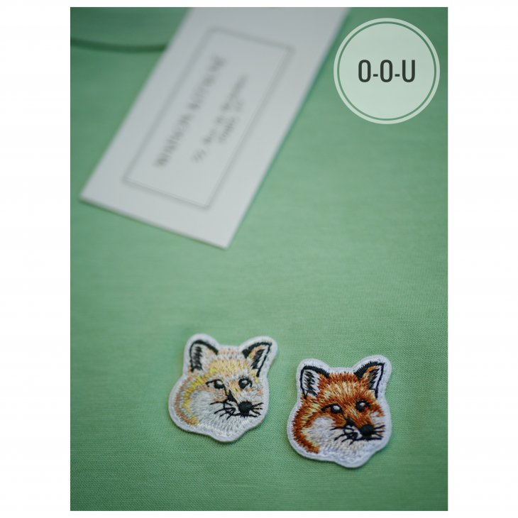 MAISON KITSUNE TEE-SHIRT DOUBLE FOX HEAD PATCH