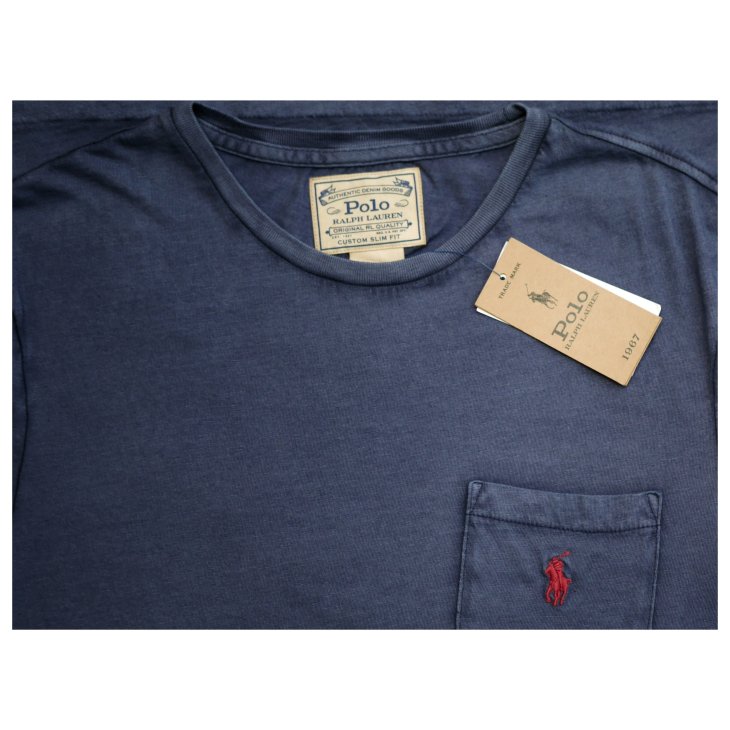POLO RALPH LAUREN CUSTOM SLIM FIT JERSEY POCKET T-SHIRT