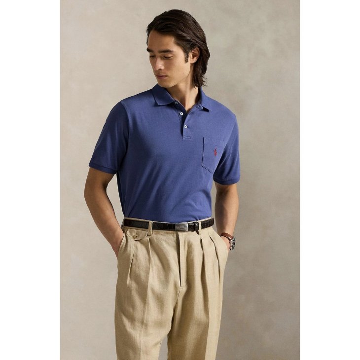 POLO RALPH LAUREN CLASSIC FIT JERSEY POCKET POLO SHIRT