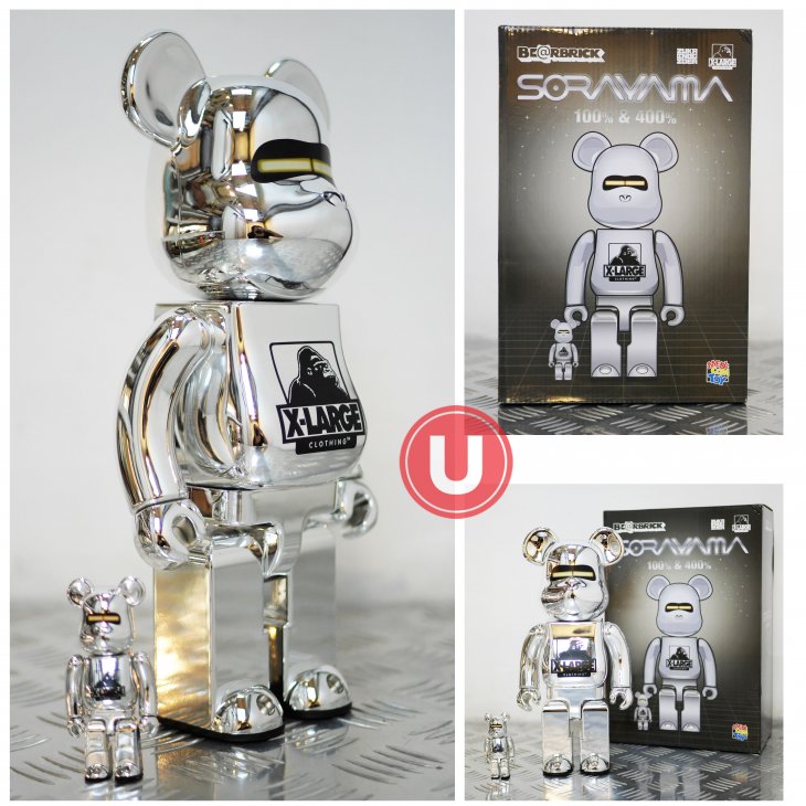 Bearbrick Medicom 2018 Hajime Sorayama x XLarge 100% & 400% SET