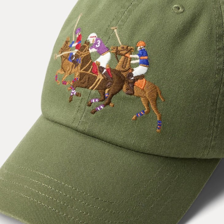 POLO RALPH LAUREN TRIPLE-PONY TWILL BALL CAP