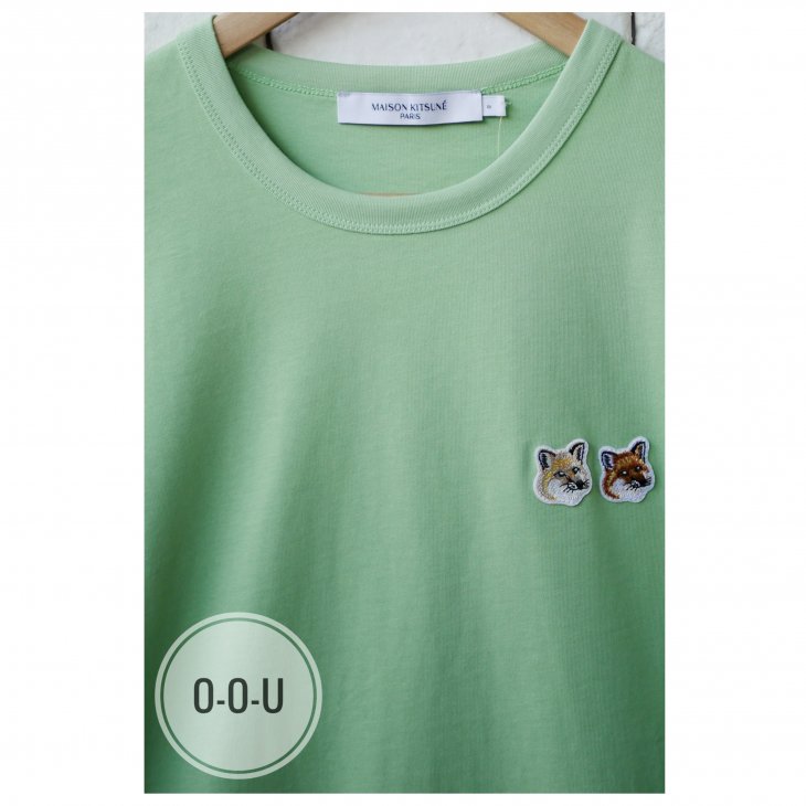 MAISON KITSUNE TEE-SHIRT DOUBLE FOX HEAD PATCH