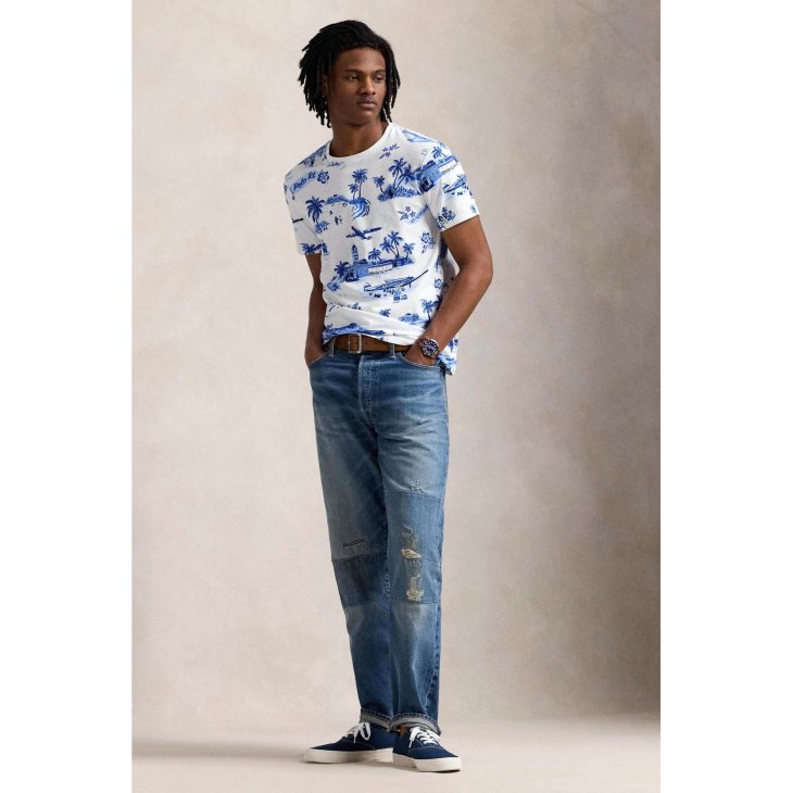 POLO RALPH LAUREN CUSTOM SLIM FIT BEAR JERSEY T-SHIRT