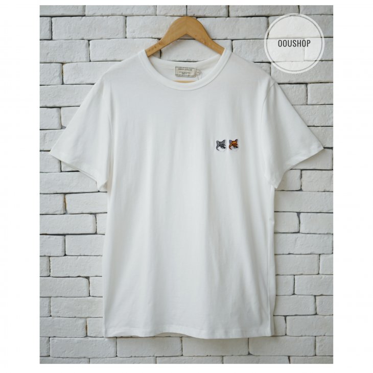 MAISON KITSUNE TEE-SHIRT DOUBLE FOX HEAD PATCH