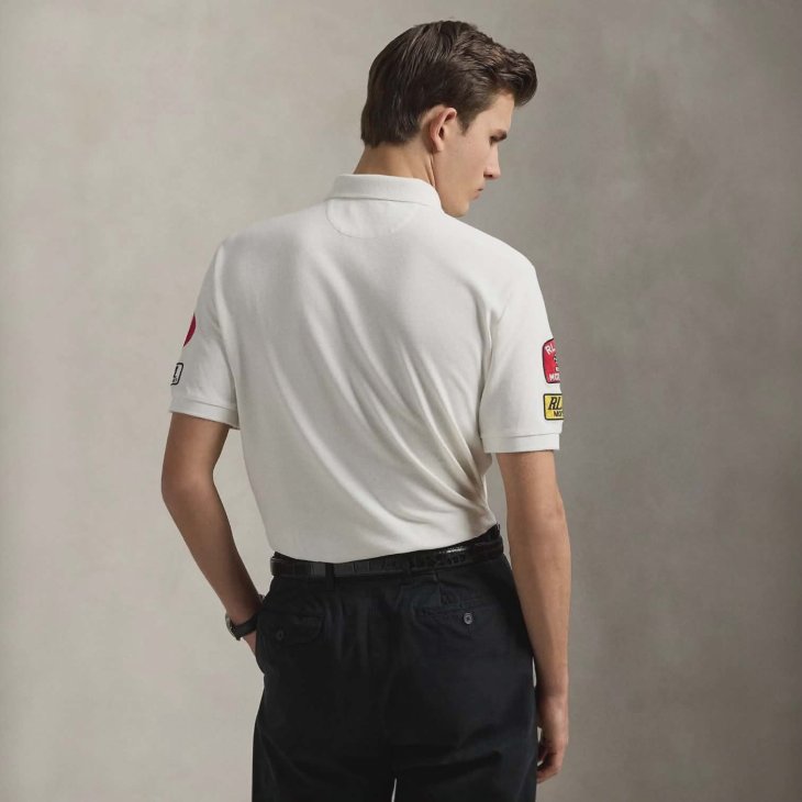 POLO RALPH LAUREN CLASSIC FIT MESH GRAPHIC POLO SHIRT