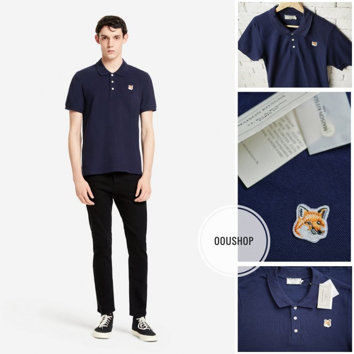 MAISON KITSUNE FOX HEAD PATCH CLASSIC POLO
