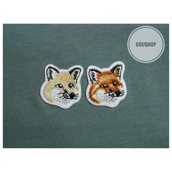MAISON KITSUNE TEE-SHIRT DOUBLE FOX HEAD PATCH
