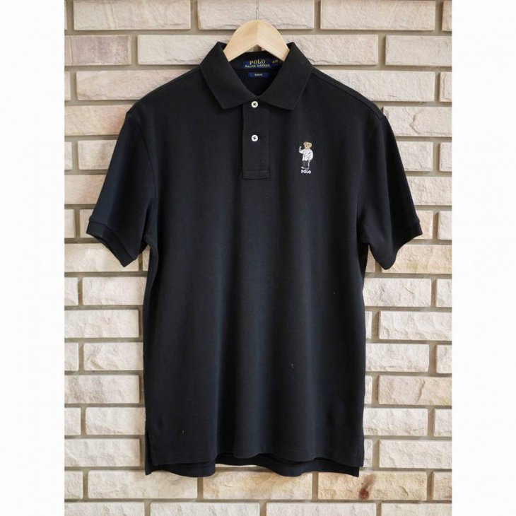 POLO RALPH LAUREN SLIM FIT BEAR MESH POLO SHIRT