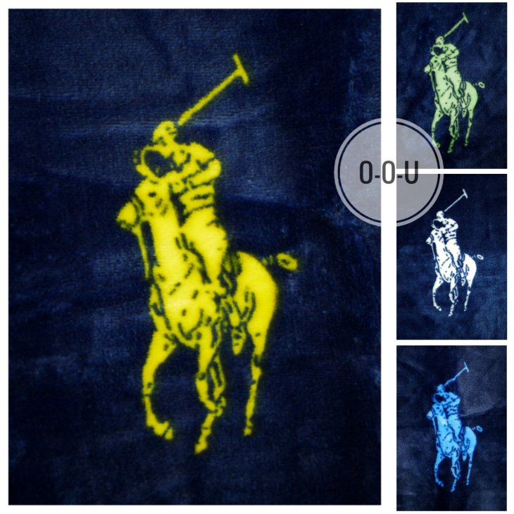 POLO RALPH LAUREN ALL OVER PONY THROW BLANKET
