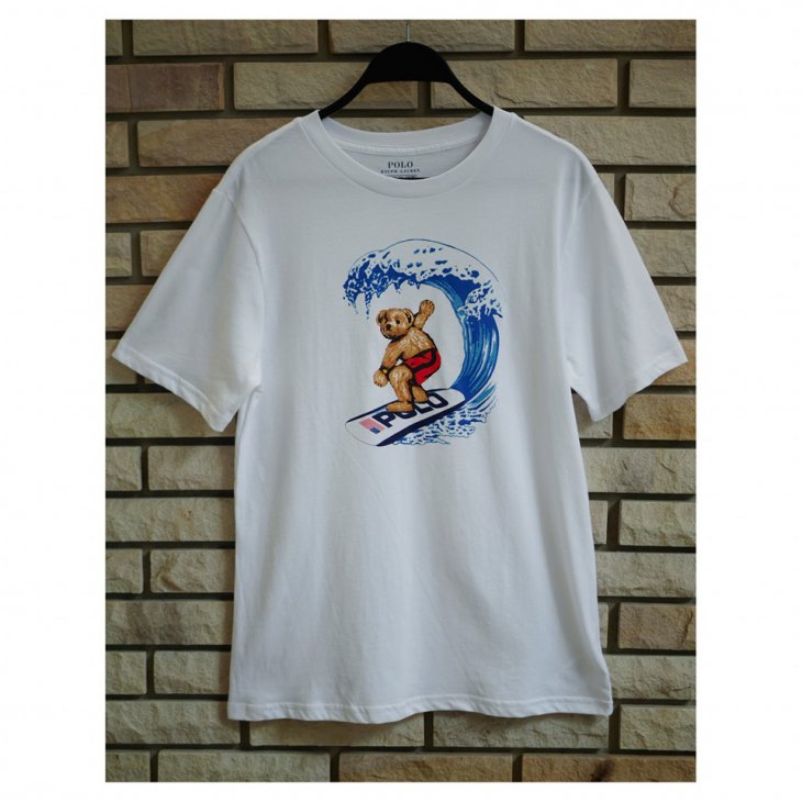POLO RALPH LAUREN SURFING BEAR BOYS COTTON TEE