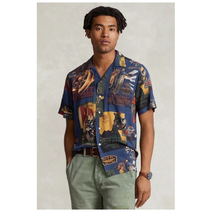 POLO RALPH LAUREN CLASSIC FIT PRINT CAMP SHIRT