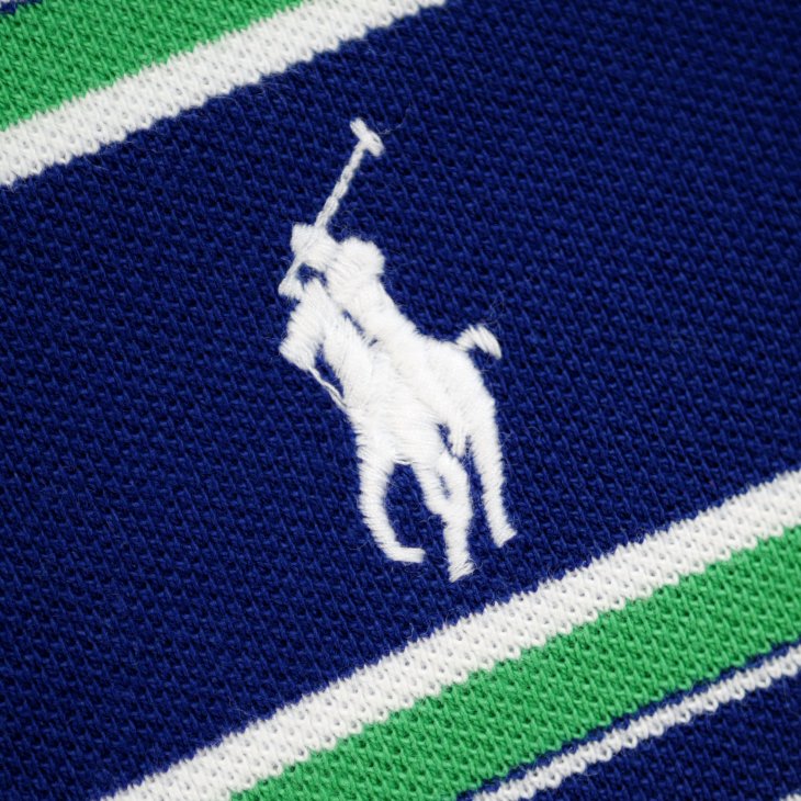 POLO RALPH LAUREN CUSTOM SLIM FIT STRIPED MESH POLO SHIRT