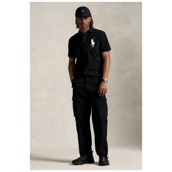 POLO RALPH LAUREN CUSTOM SLIM FIT BIG PONY MESH POLO SHIRT