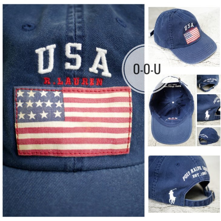POLO RALPH LAUREN FLAG CHINO BALL CAP