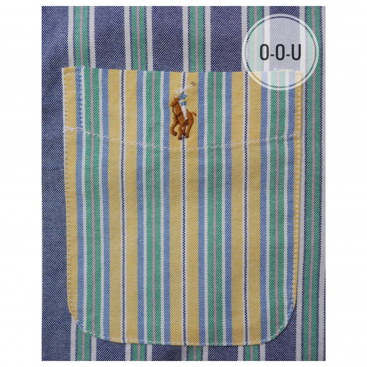 POLO RALPH LAUREN BOYS STRIPED COTTON OXFORD SHORT-SLEEVE SHIRT