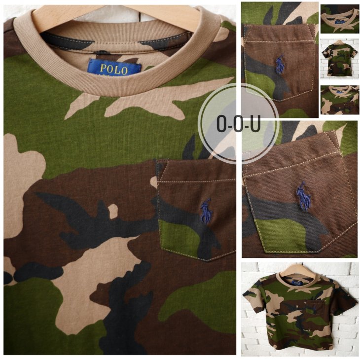 POLO RALPH LAUREN KIDS CAMO POCKET T-SHIRT