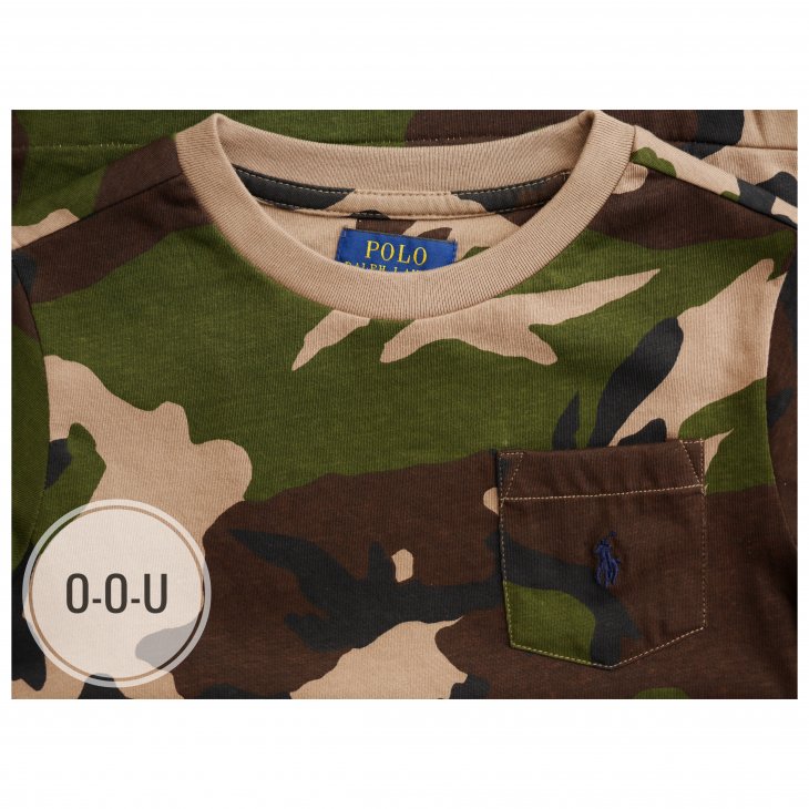 POLO RALPH LAUREN KIDS CAMO POCKET T-SHIRT