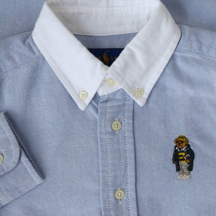 POLO RALPH LAUREN POLO BEAR KIDS COTTON OXFORD SHIRT