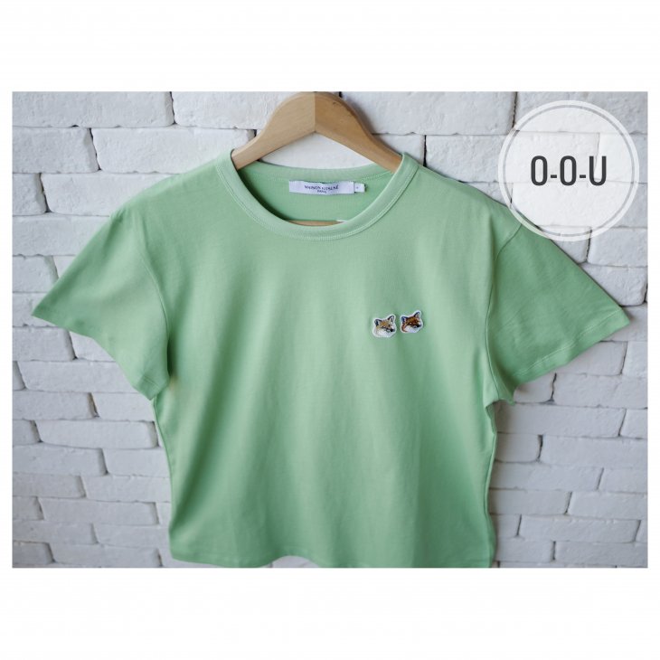 MAISON KITSUNE TEE-SHIRT DOUBLE FOX HEAD PATCH