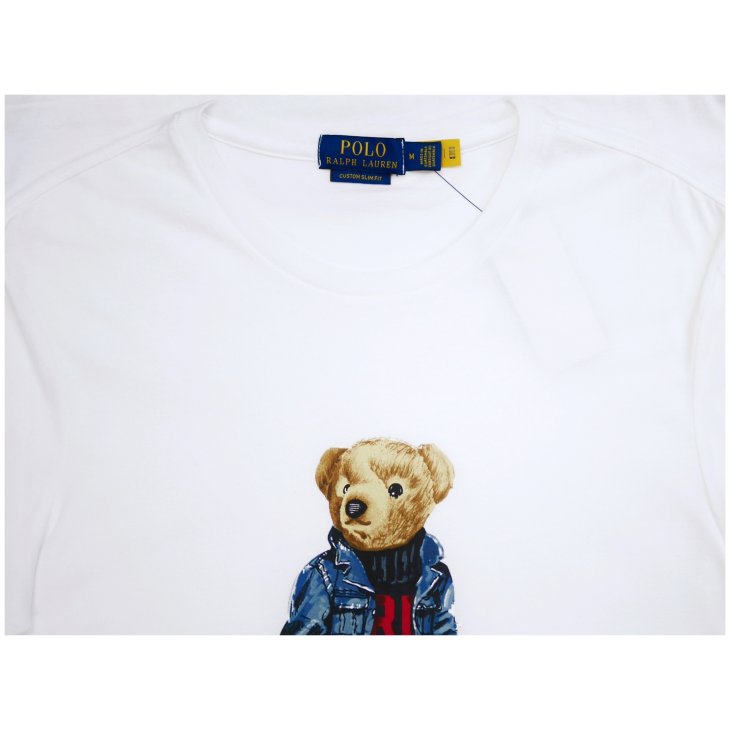 POLO RALPH LAUREN CUSTOM SLIM FIT POLO BEAR JERSEY T-SHIRT