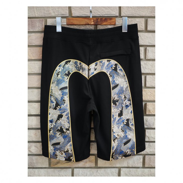 EVISU DAICOCK EMBROIDERY SWEAT SHORTS