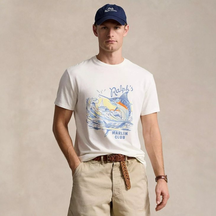 POLO RALPH LAUREN CLASSIC FIT SLUB JERSEY GRAPHIC T-SHIRT