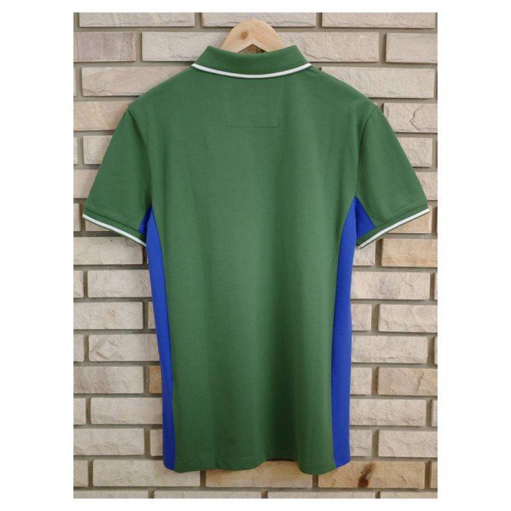 HACKETT ASTON MARTIN RACING Duo-tone cotton-blend short-sleeved polo shirt
