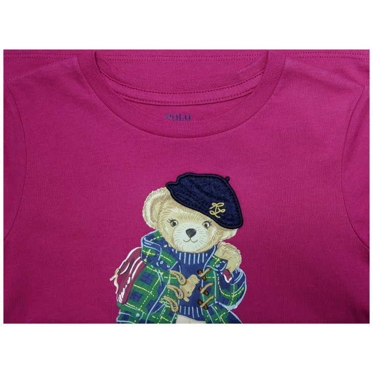 POLO RALPH LAUREN POLO BEAR GIRLS COTTON JERSEY TEE