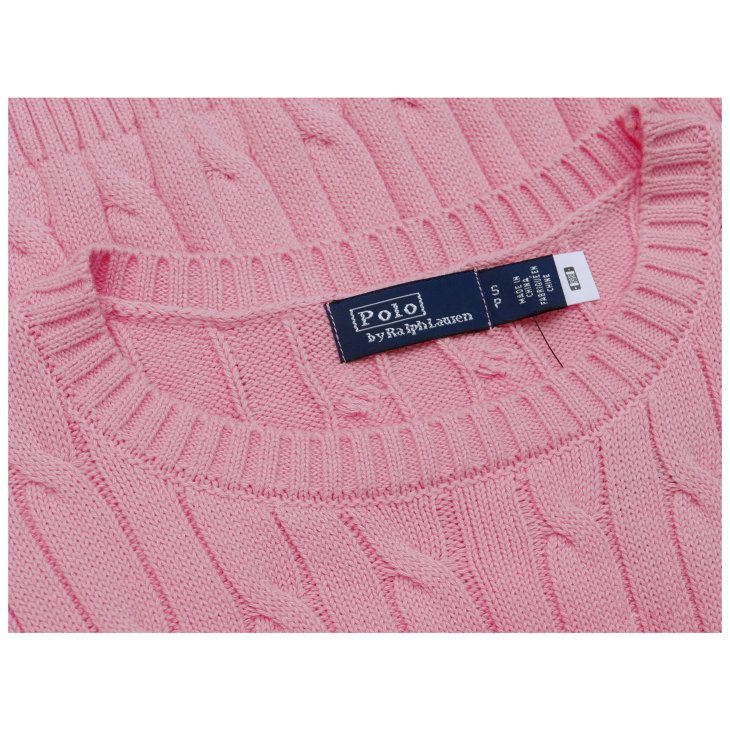 POLO RALPH LAUREN WOMEN COTTON CABLE SHORT SLEEVE JUMPER